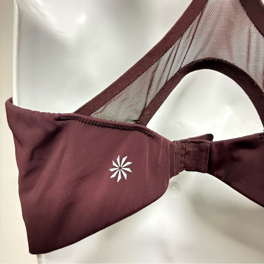 Athleta Burgundy Sports Bra Intimates - Picture 4 of 6